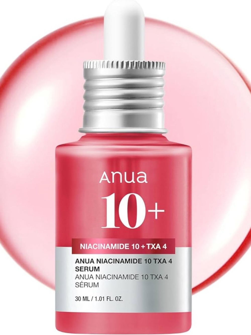 Anua Niacinamide 10+ TXA 4 Serum — Pink Bottle
